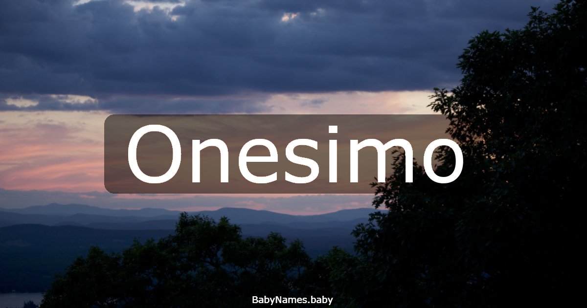 Onesimo