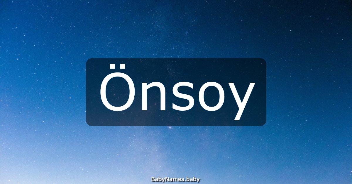 Önsoy