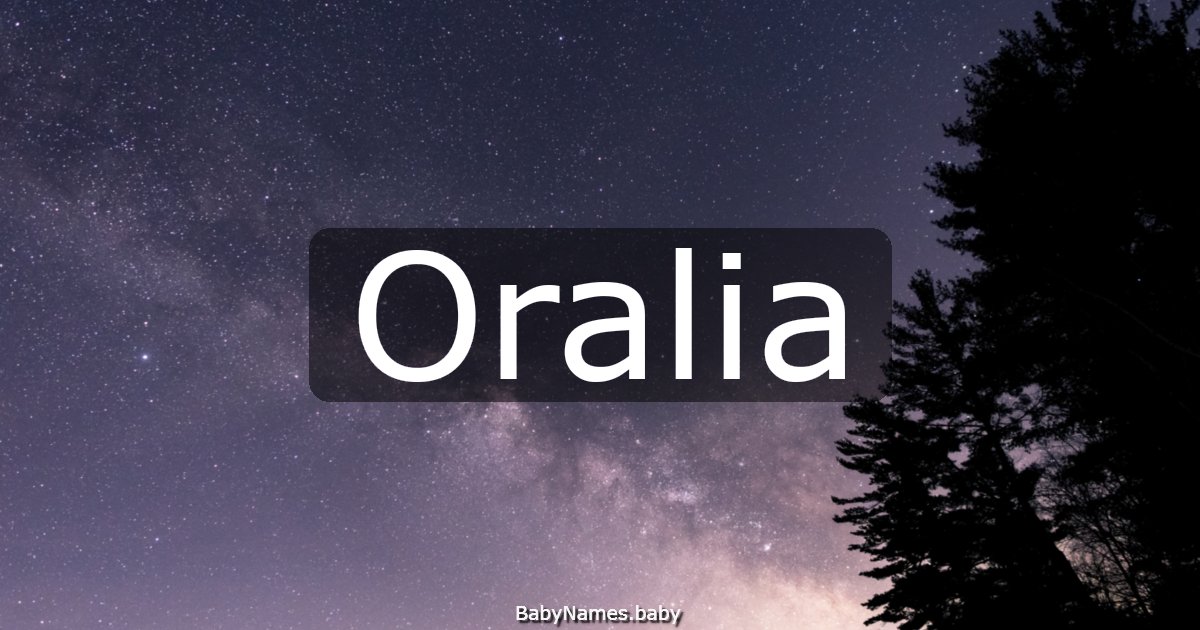 Oralia