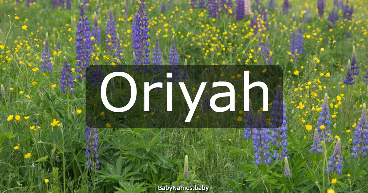 Oriyah