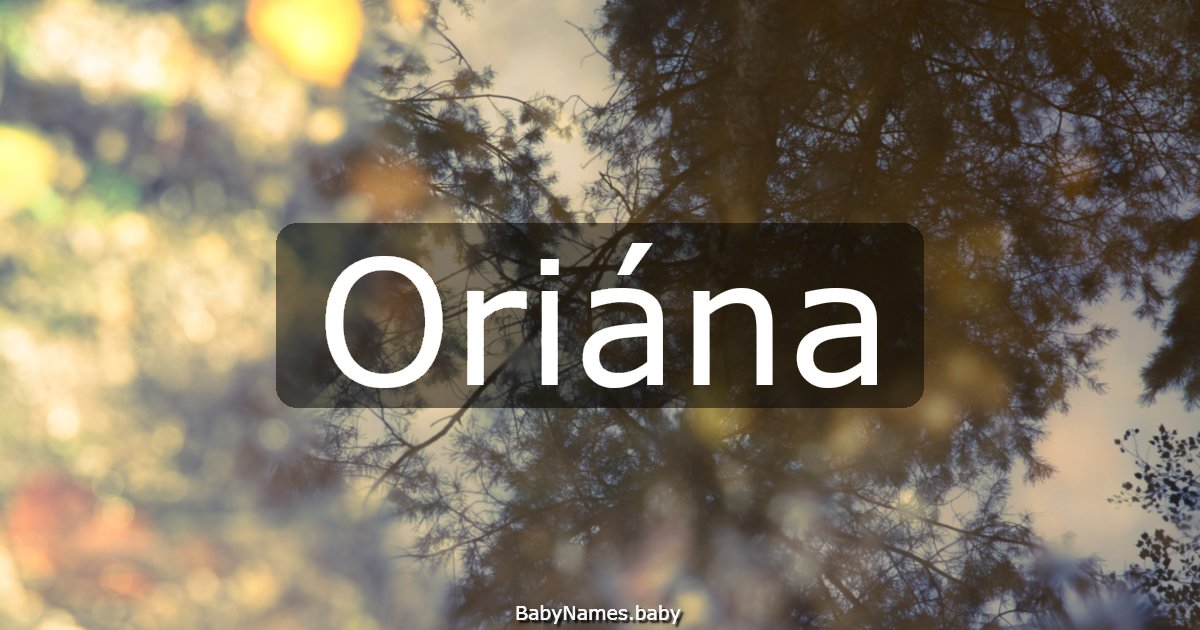 Oriána