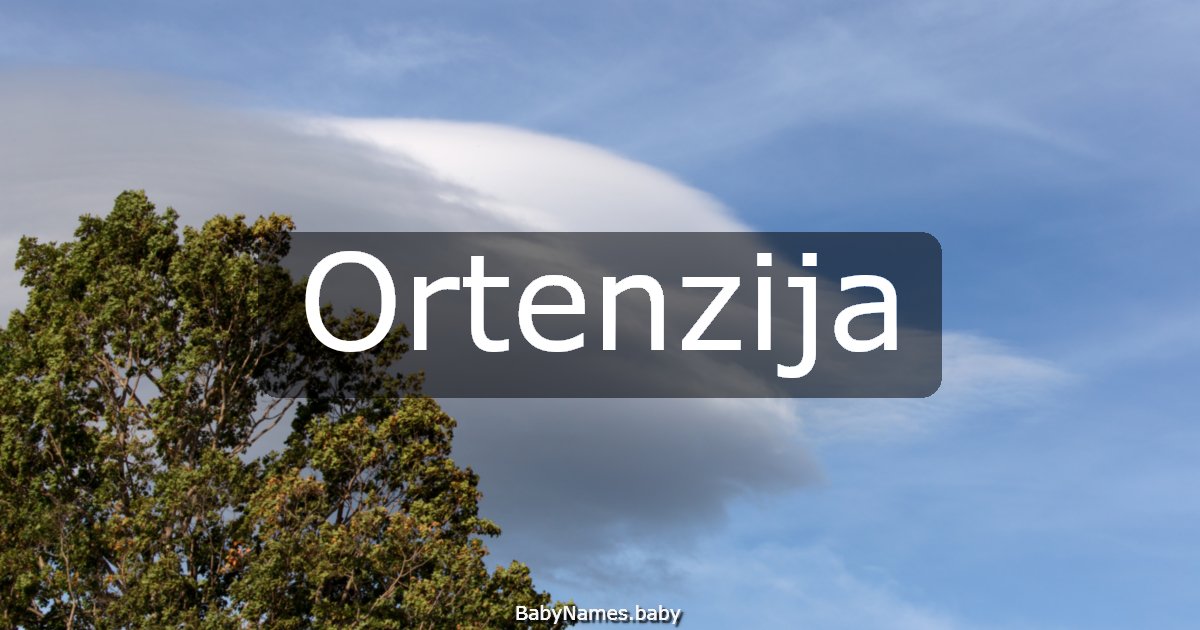 Ortenzija