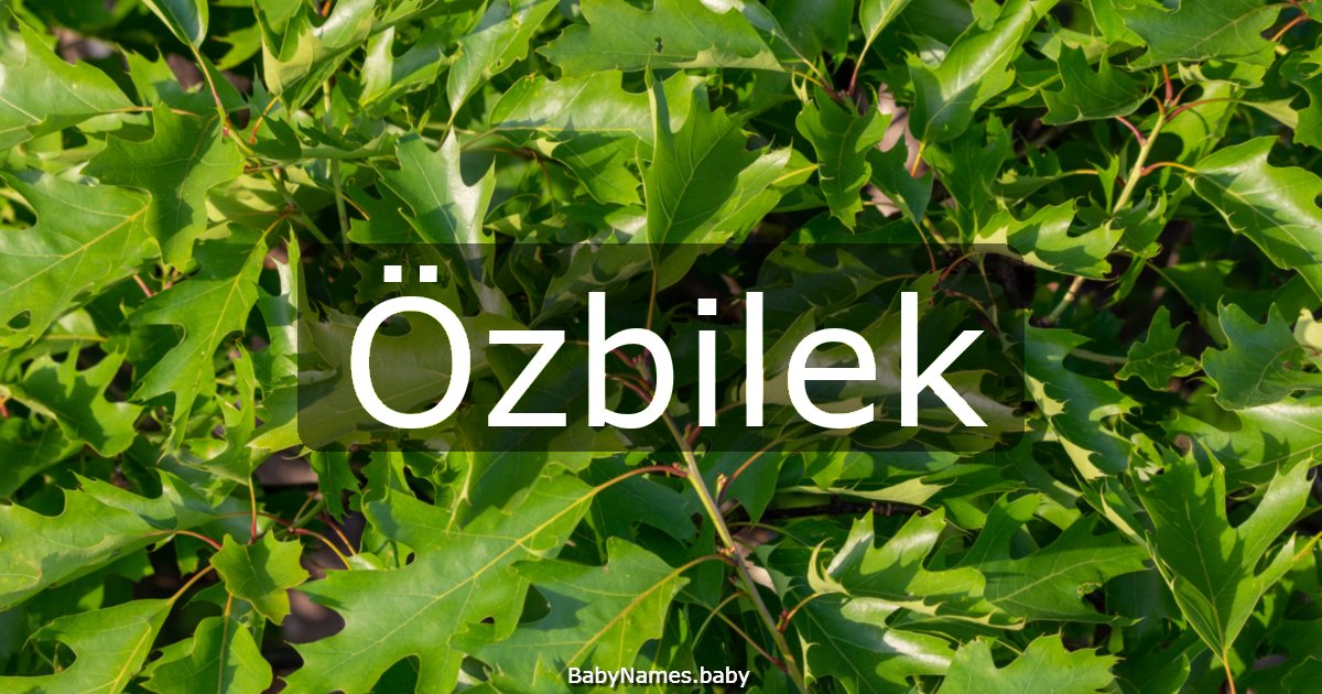 Özbilek