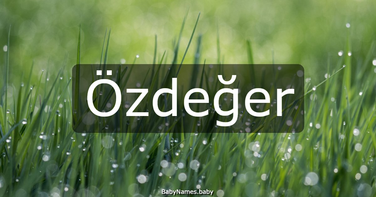 Özdeğer