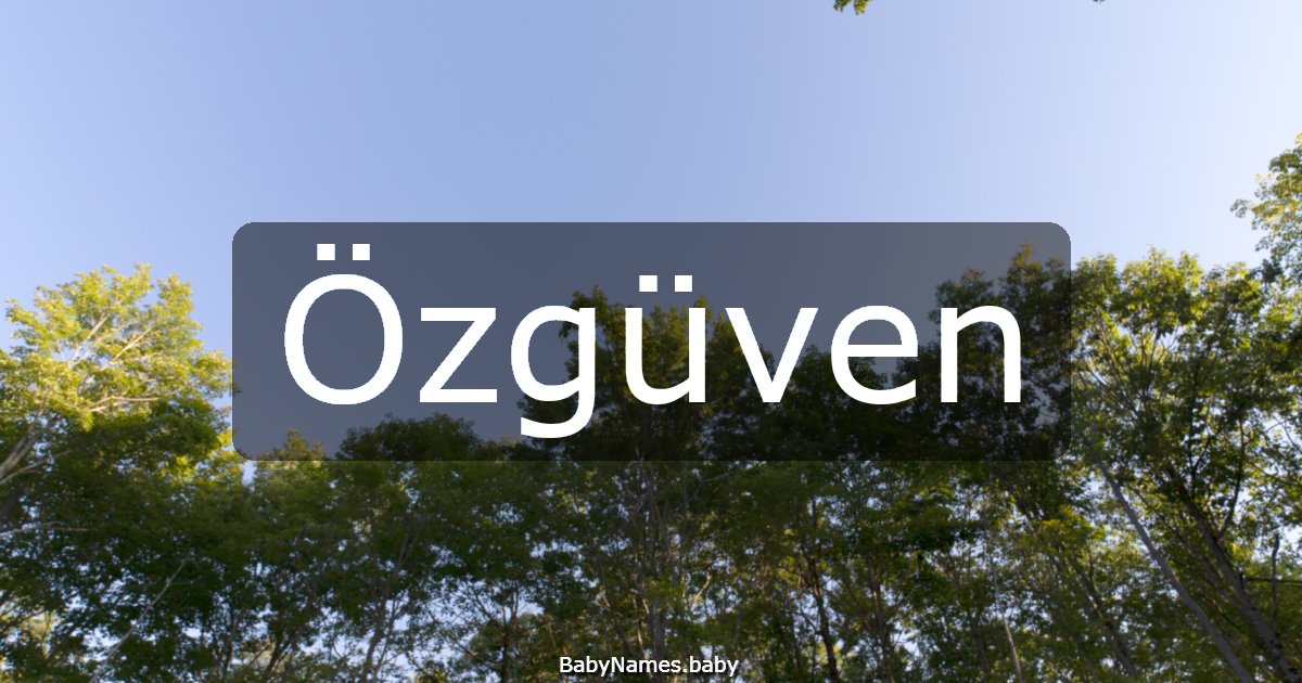 Özgüven