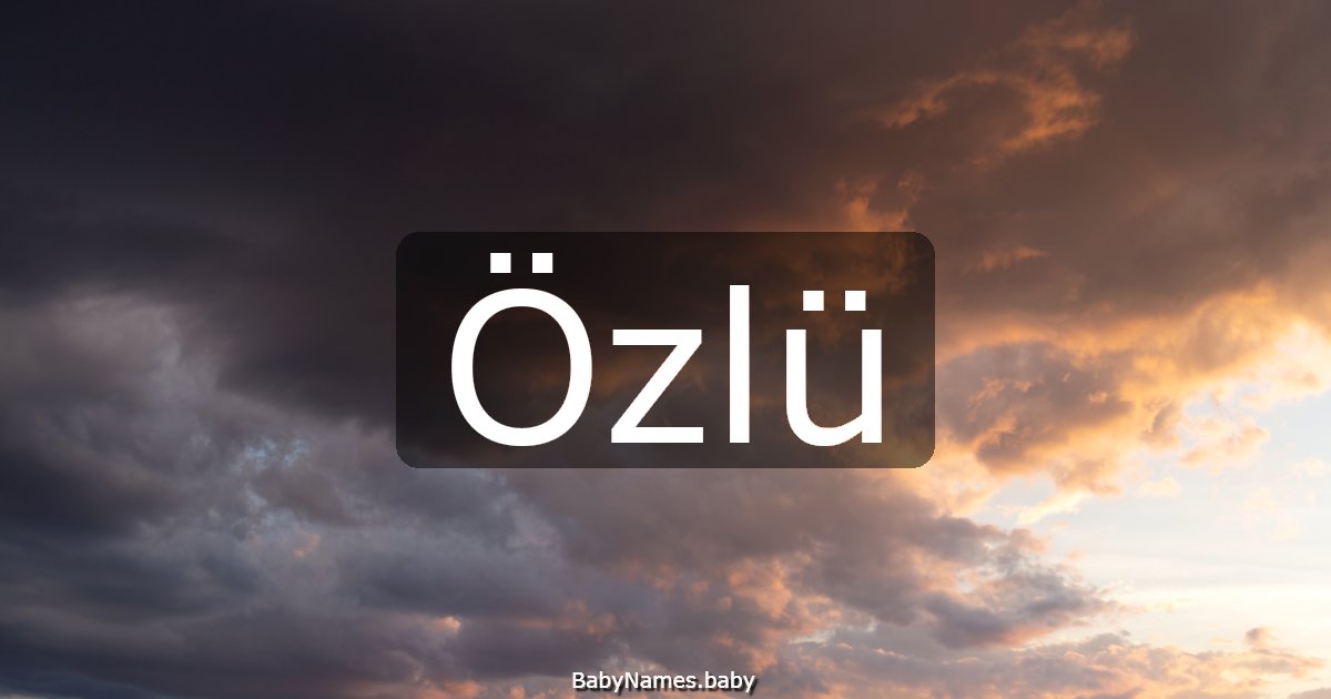 Özlü
