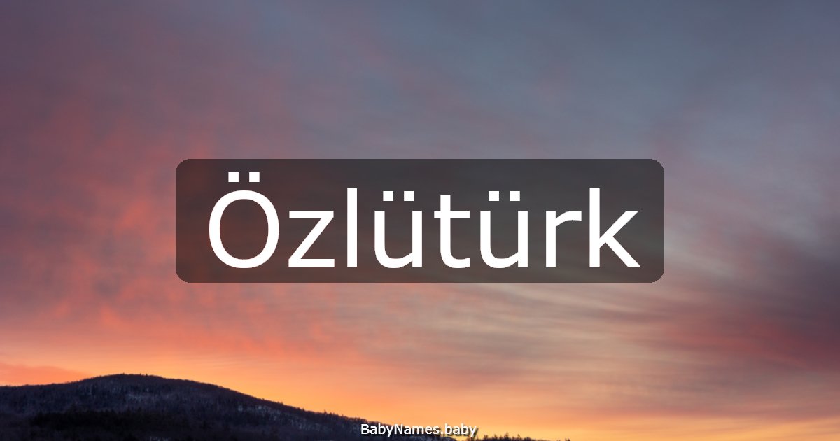Özlütürk