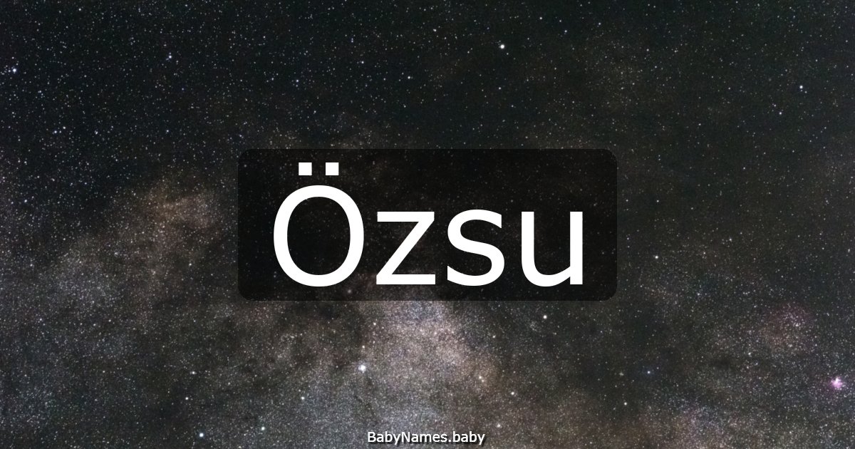 Özsu
