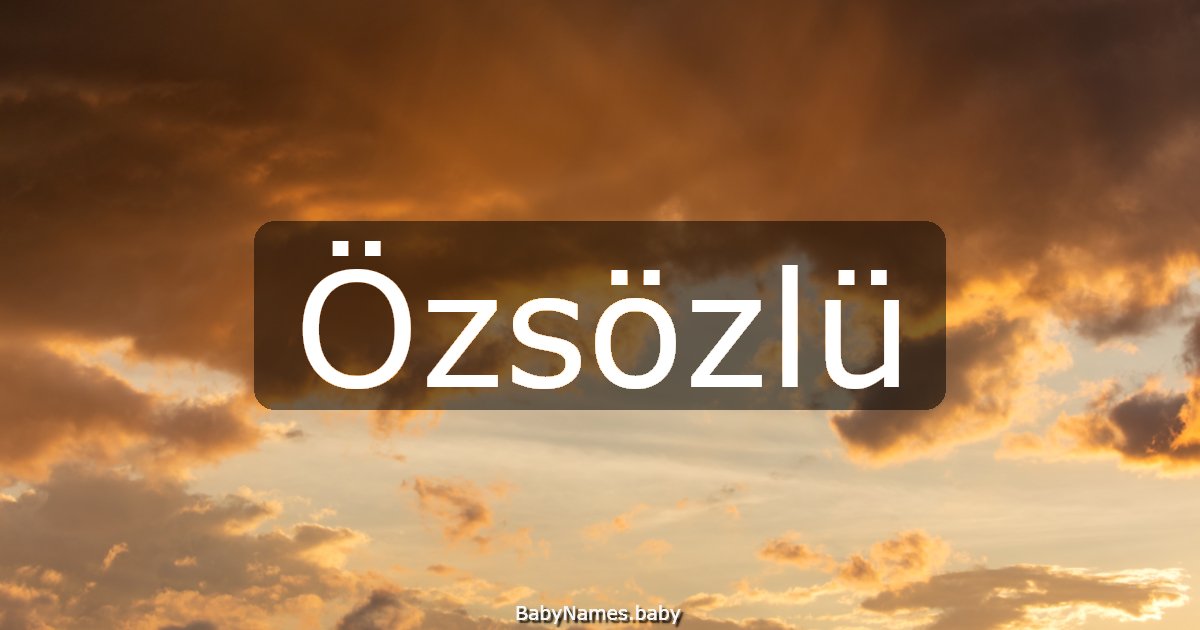 Özsözlü