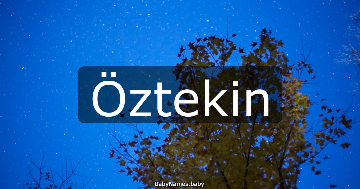 Öztekin