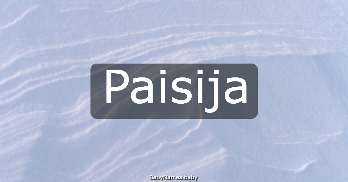 Paisija