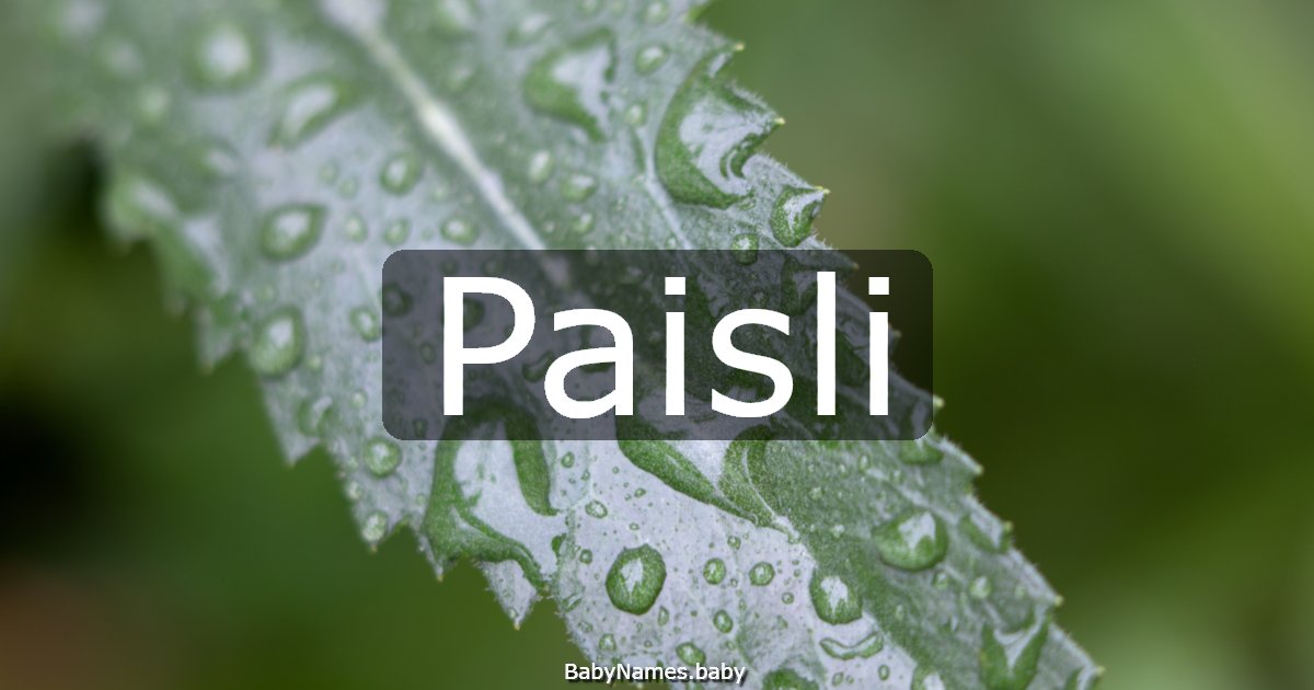 Paisli