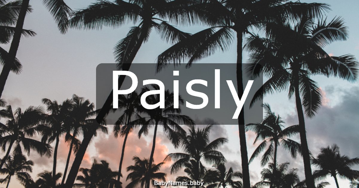 Paisly