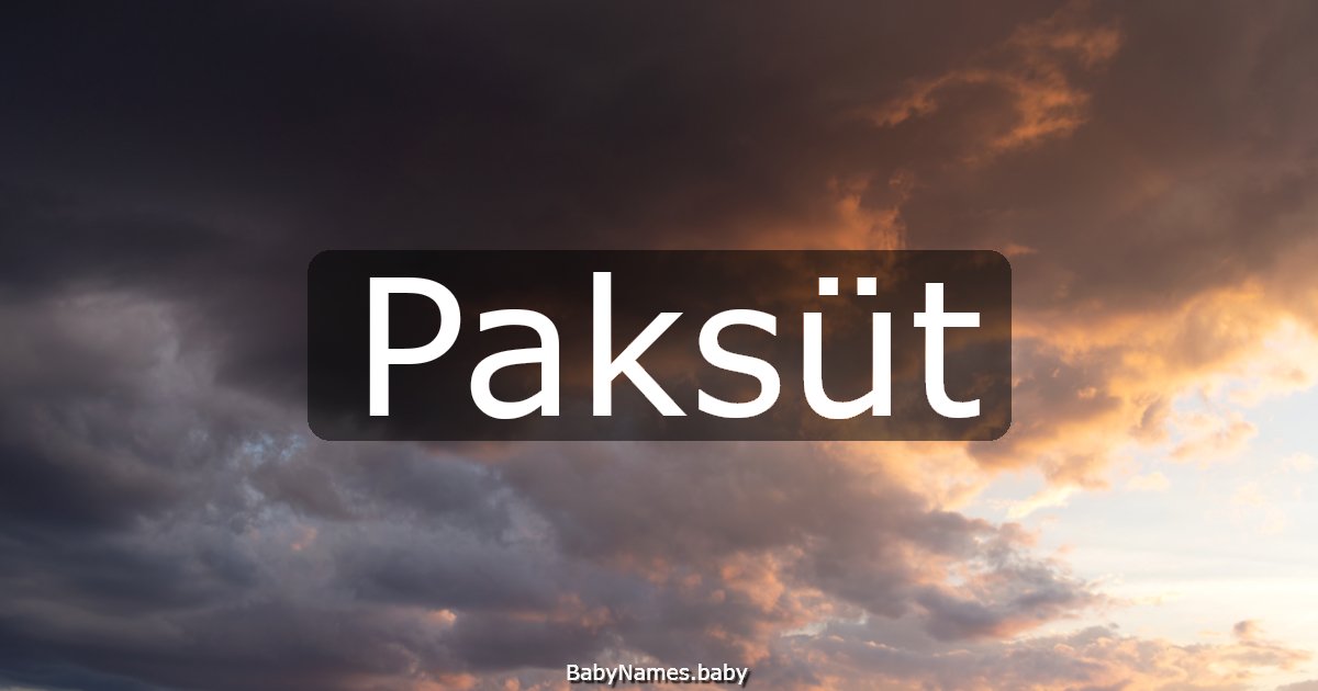 Paksüt