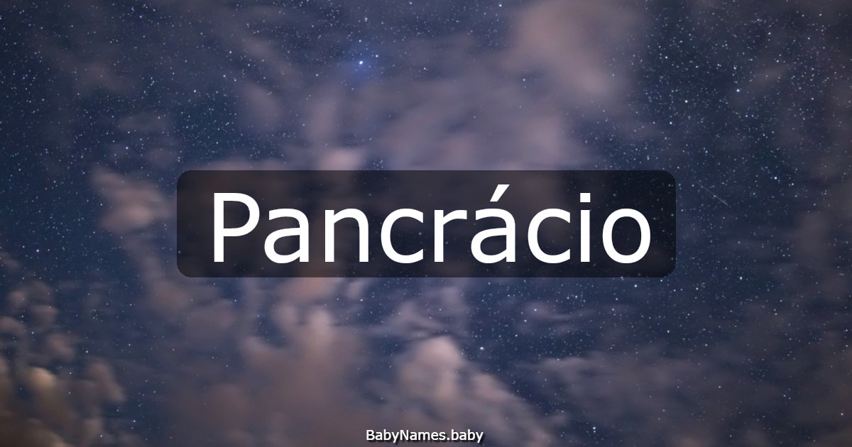 Pancrácio