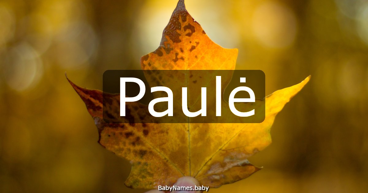 Paulė