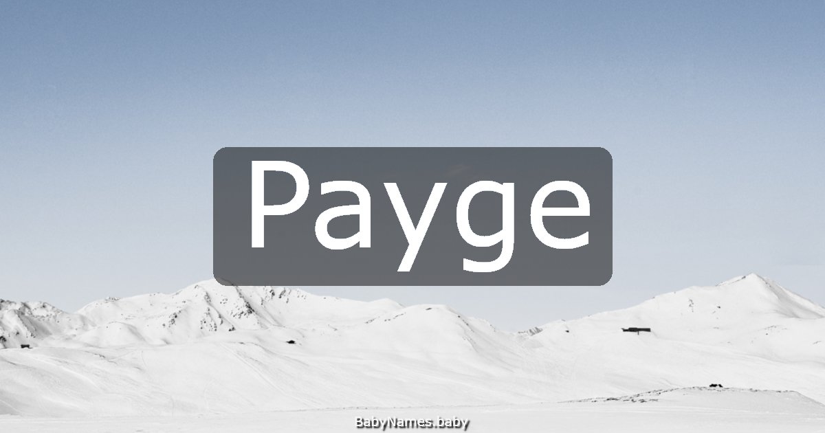 Payge
