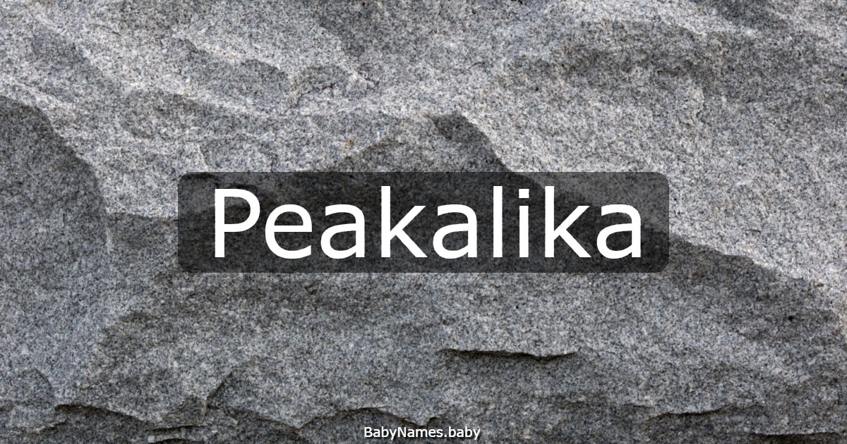 Peakalika