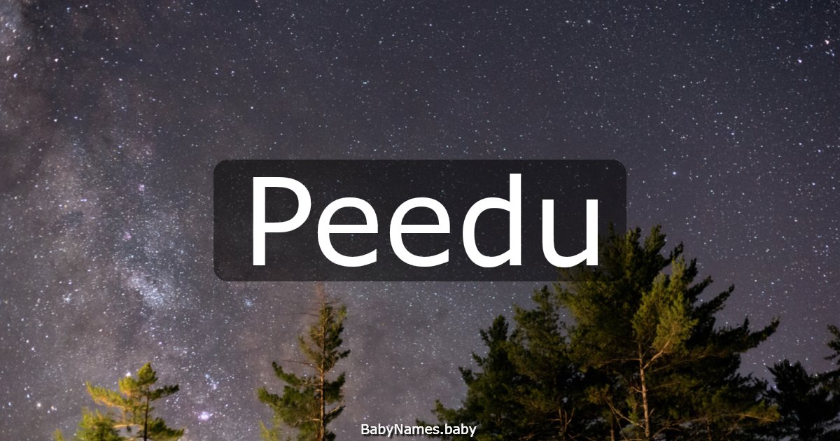 Peedu