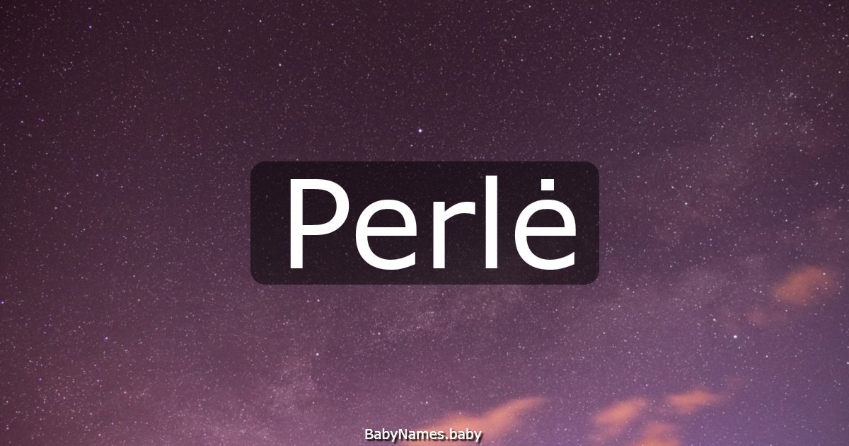 Perlė