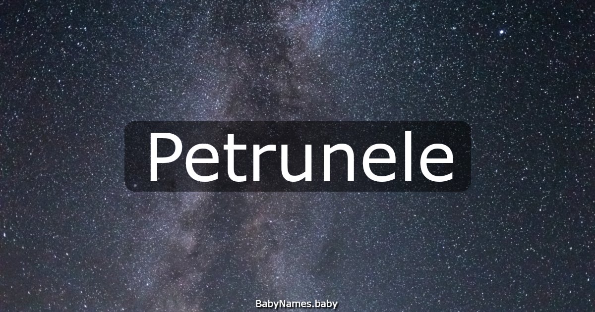 Petrunele