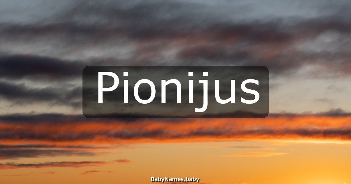 Pionijus
