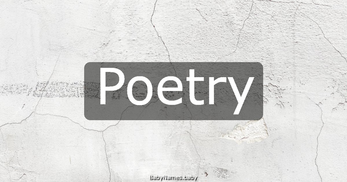 Poetry
