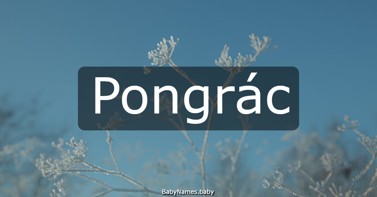 Pongrác