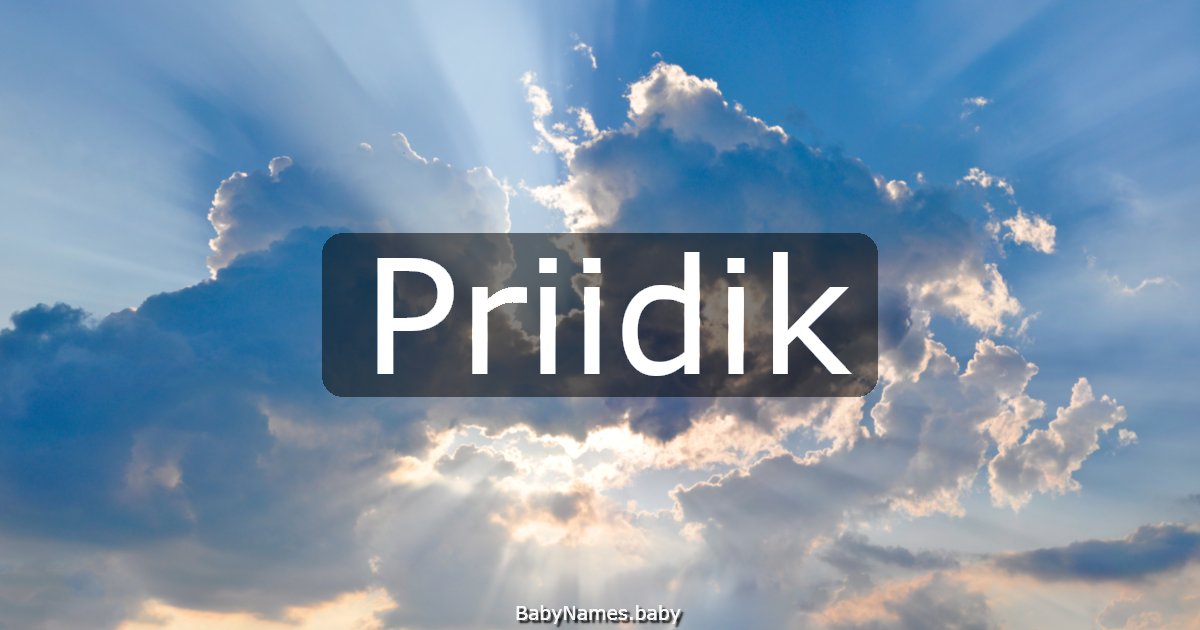 Priidik