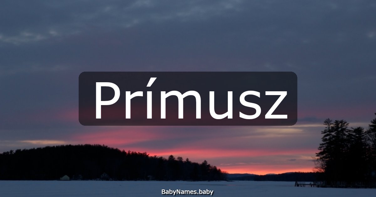 Prímusz