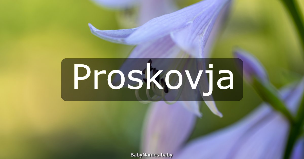 Proskovja