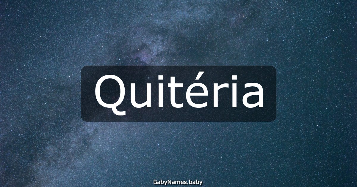 Quitéria