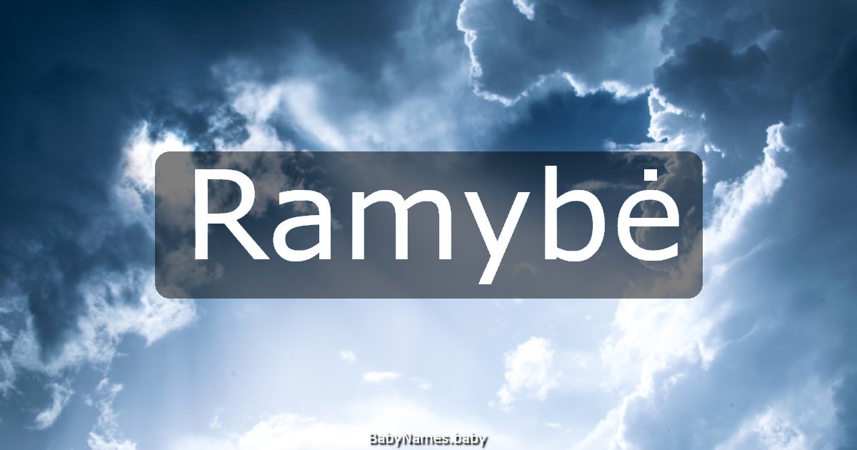 Ramybė