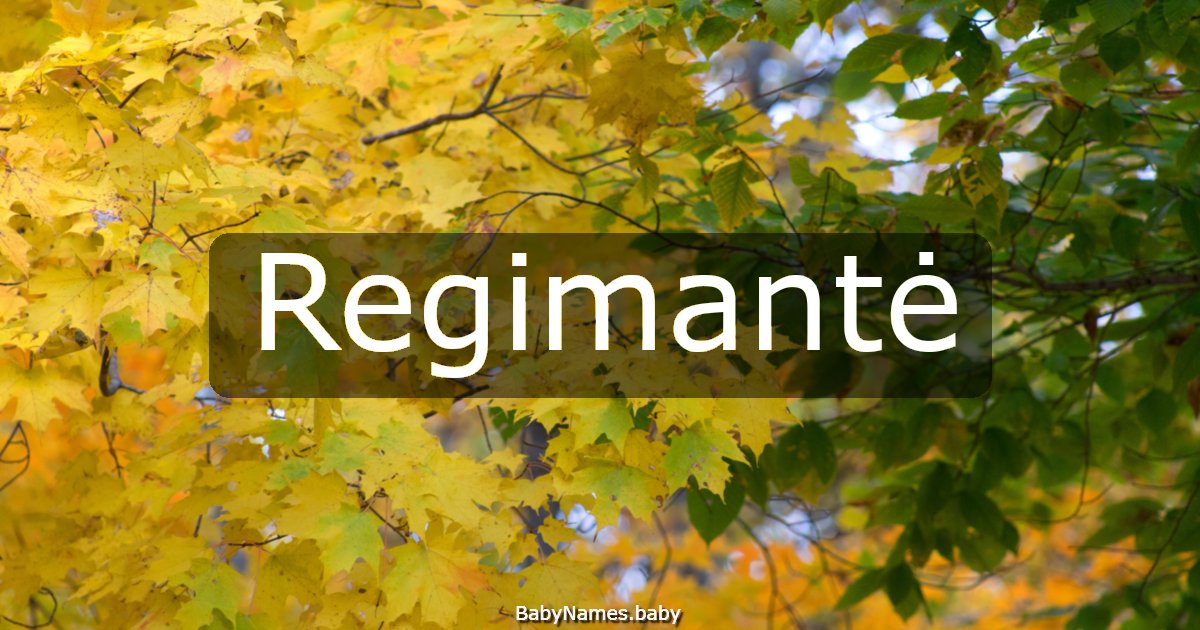 Regimantė