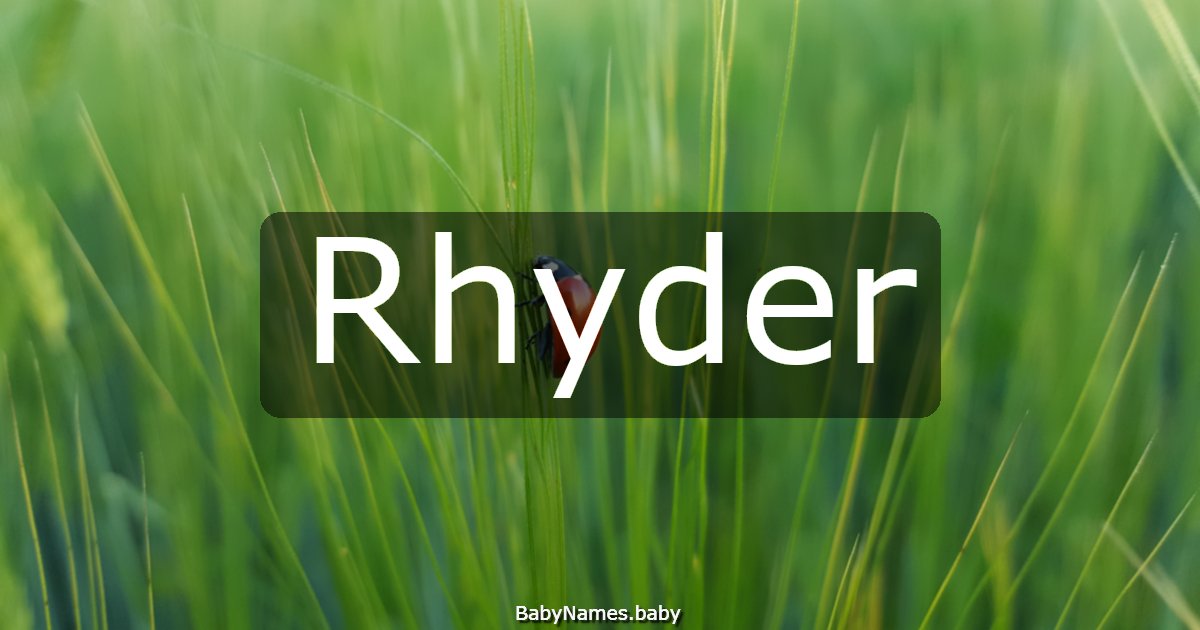 Rhyder