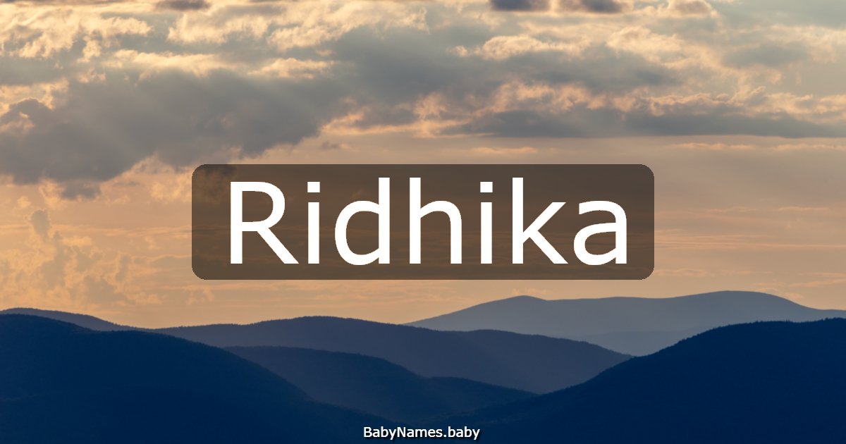 Ridhika
