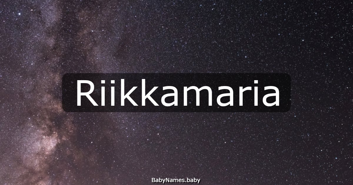 Riikkamaria