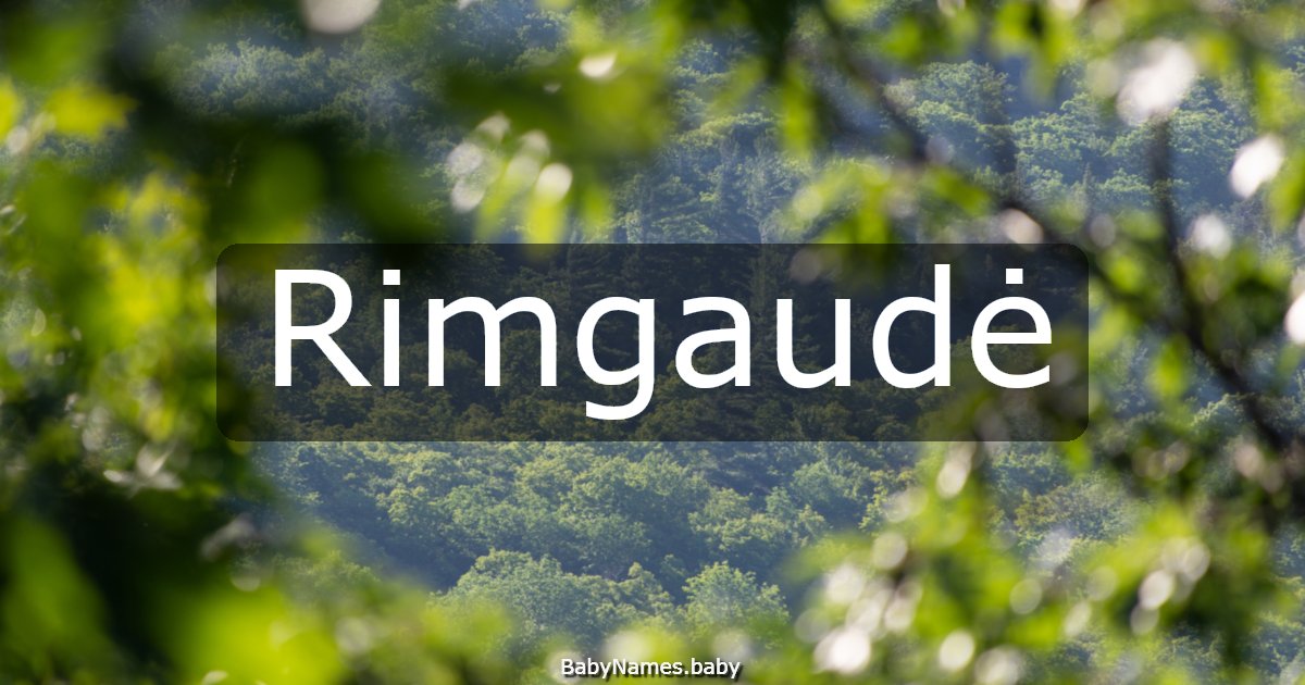 Rimgaudė