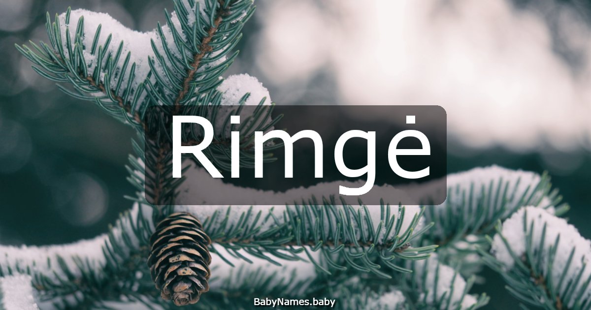Rimgė