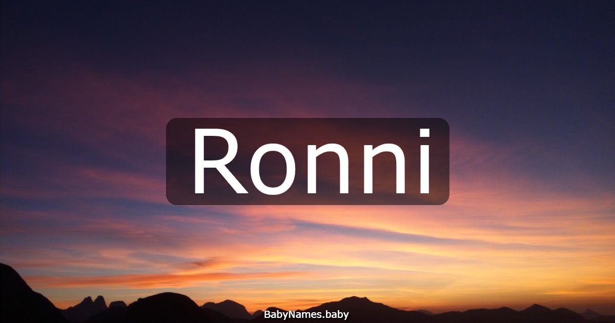 Ronni