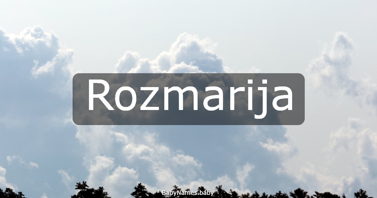 Rozmarija