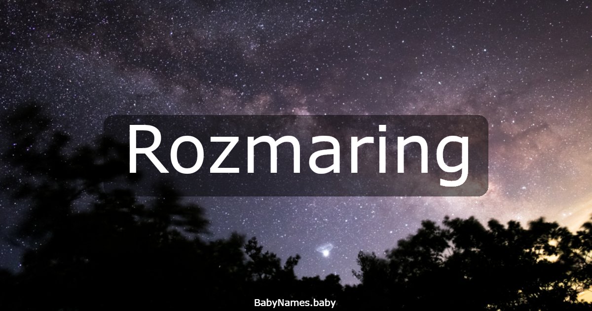Rozmaring