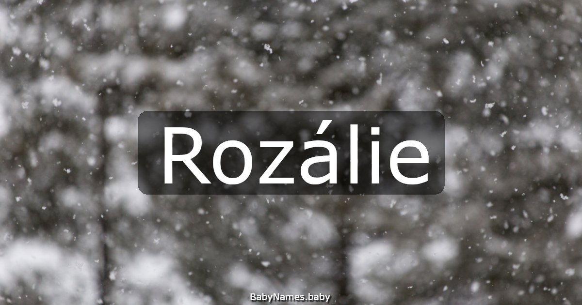 Rozálie