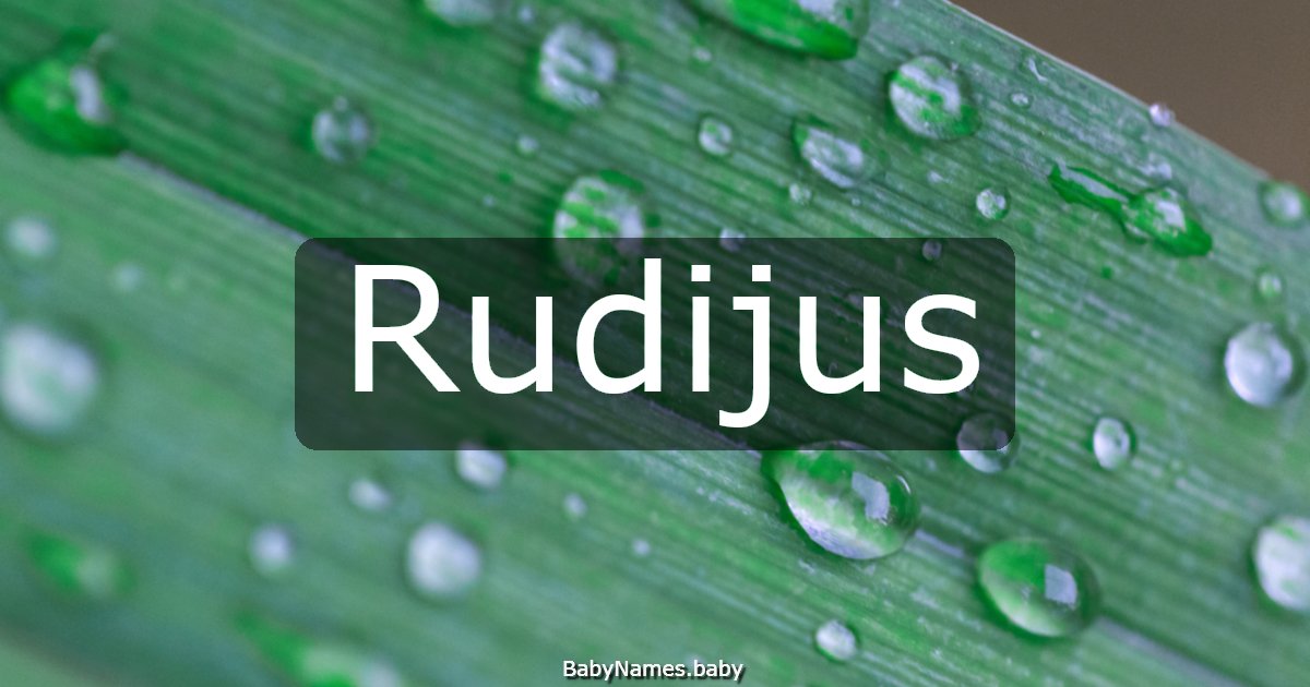 Rudijus