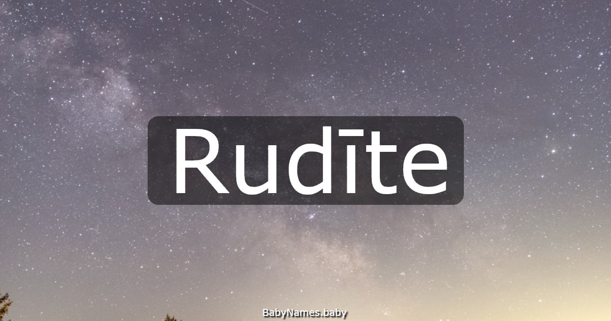 Rudīte