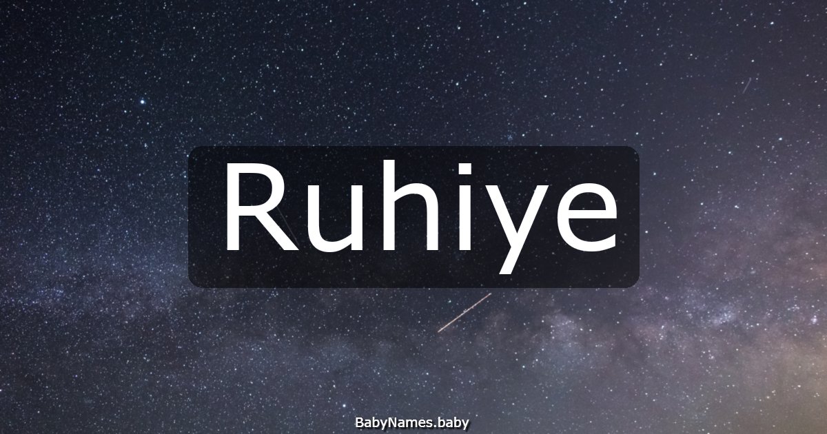 Ruhiye