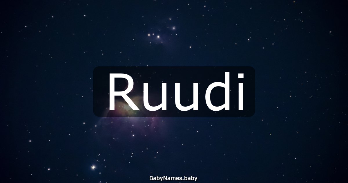 Ruudi