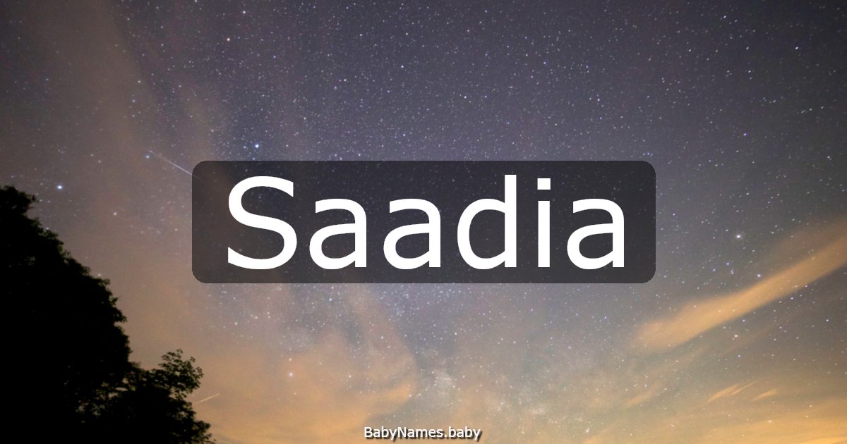 Saadia