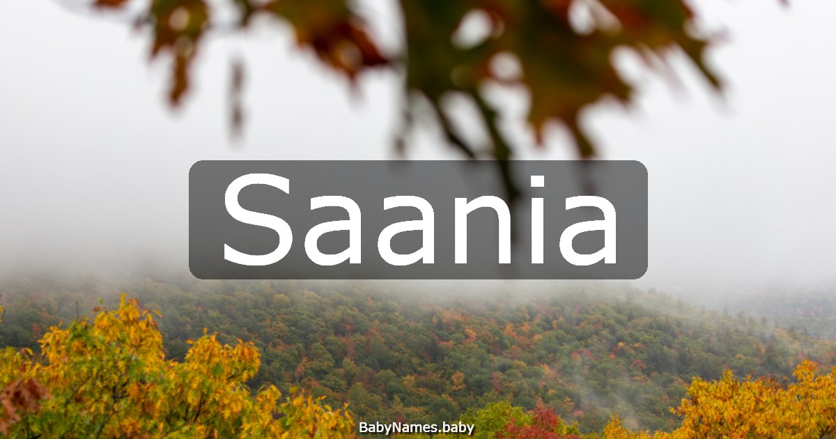Saania