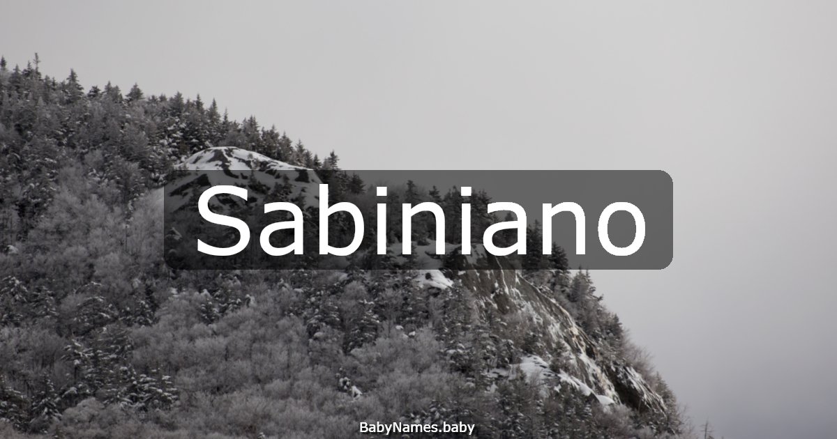 Sabiniano
